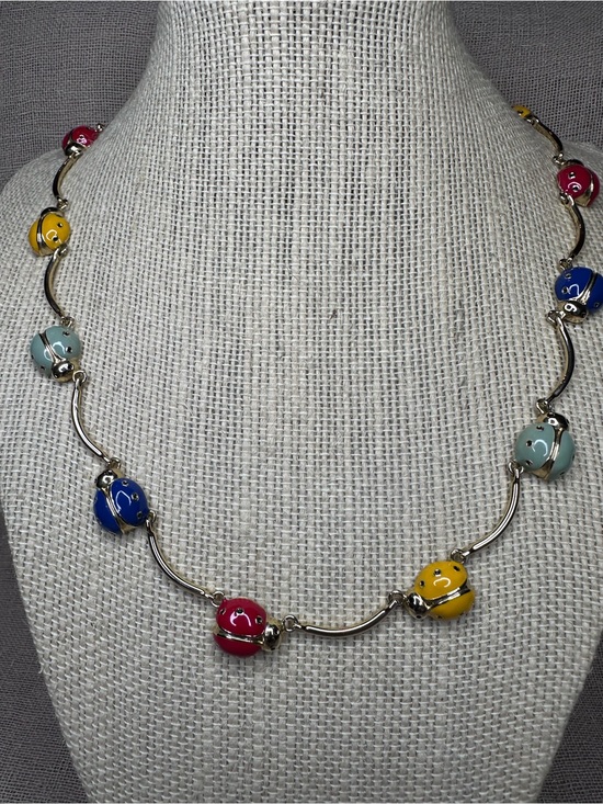 Source Unknown Jewelry - Multicolor Enamel Ladybug Station Necklace